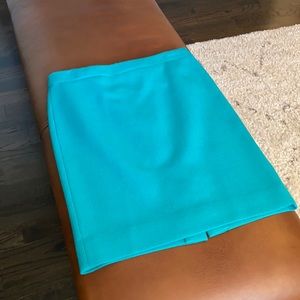 J Crew Wool skirt, 10P, Teal, excellent condition. Petite